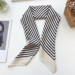 Carré 70 × 70 cm imprimé rayé — foulard et bandeau, 4 colori — coloris