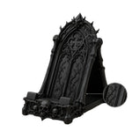 Support de téléphone gothique à arche et crânes