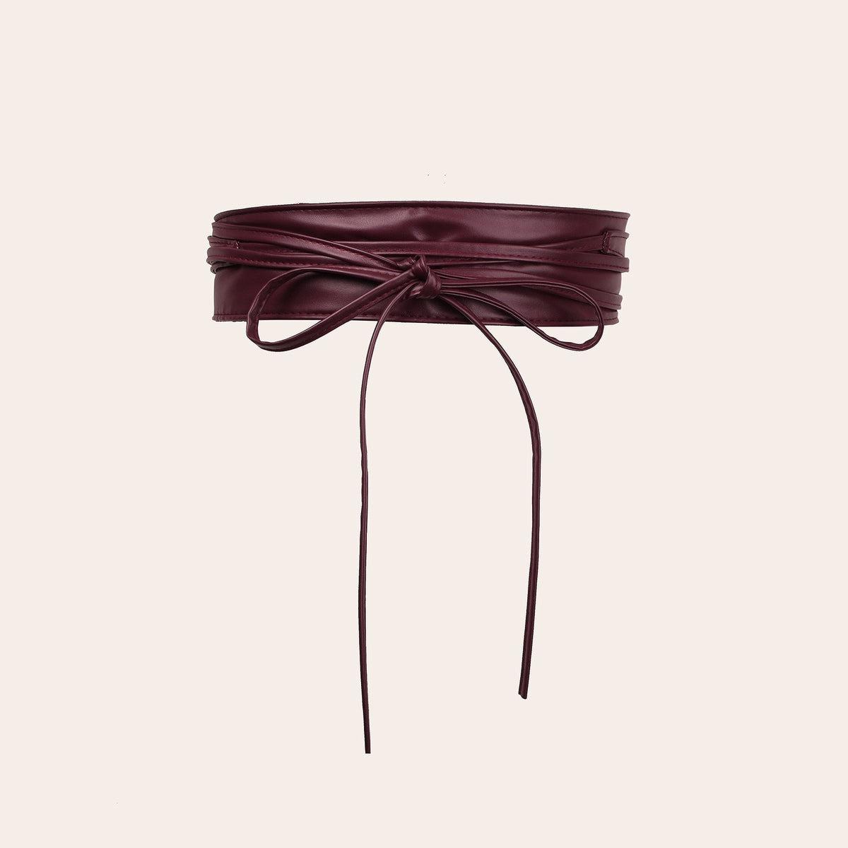 Ceinture large à nouer en simili, taille marquée