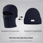 Bonnet homme en maille — noir, gris ou bleu marine