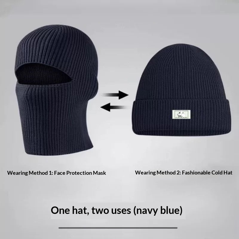 Bonnet homme en maille — noir, gris ou bleu marine