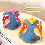 Harnais chiot en jean avec bandana, réglable