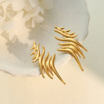 Boucles d'oreilles grimpantes aile stylisée