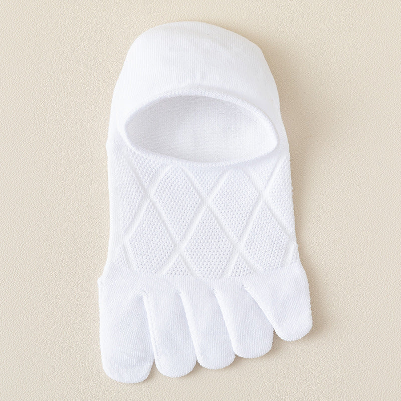 Socquettes invisibles à cinq doigts en coton — homme — coloris