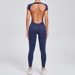 Combinaison de sport à dos ouvert et manches courtes — coloris