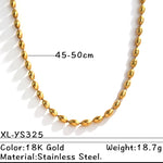 Collier chaîne forçat avec pendentif titane — acier inoxydable 304, mixte