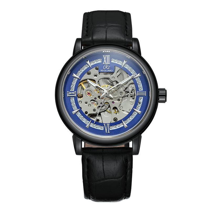 Montre mécanique à remontage manuel, cadran squelette — coloris