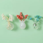 Mini vases magnétiques en céramique, lot de cinq — coloris