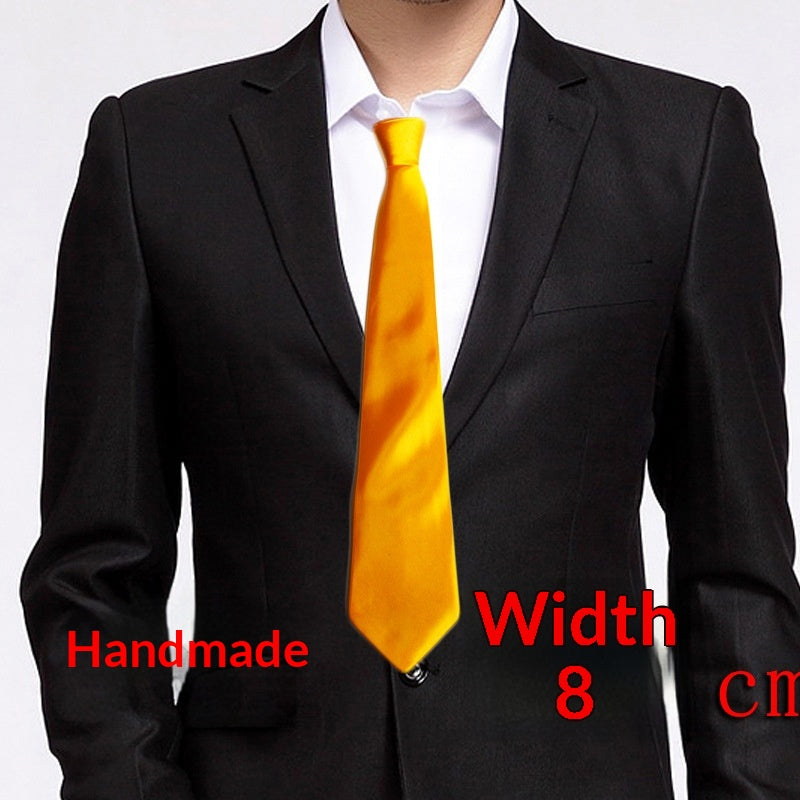 Cravate homme 8 cm — nouage main, coloris unis — coloris