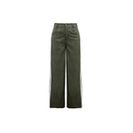 Pantalon large à bandes latérales — taille haute, jambe droite
