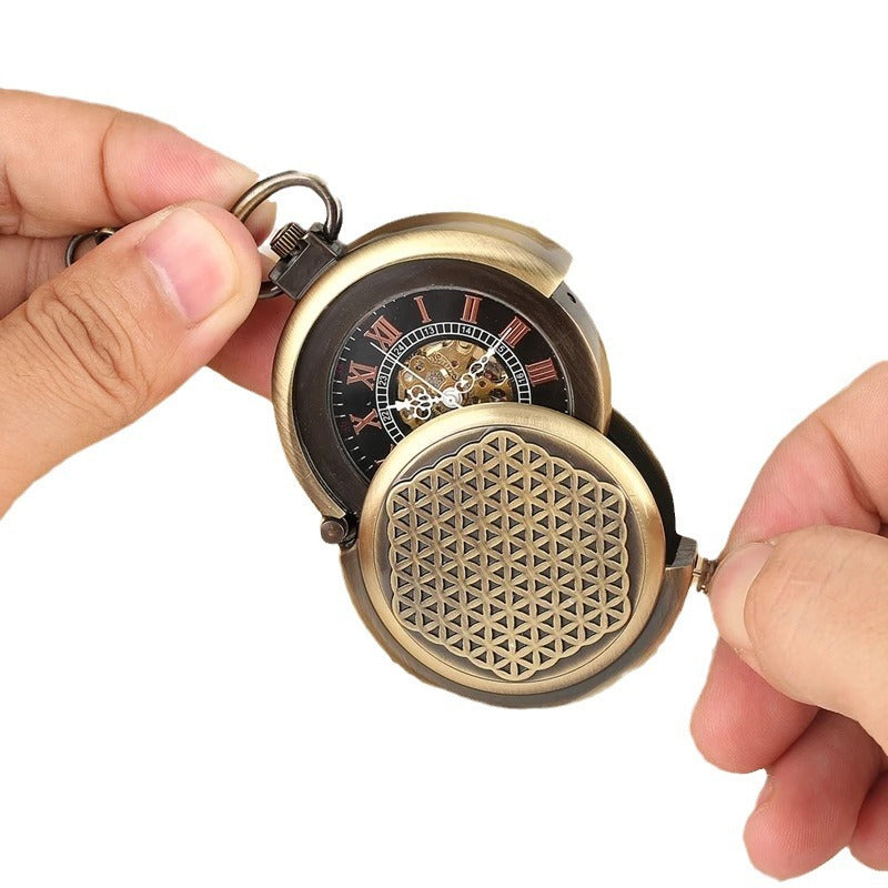 Montre de poche à remontage manuel, motif ajouré