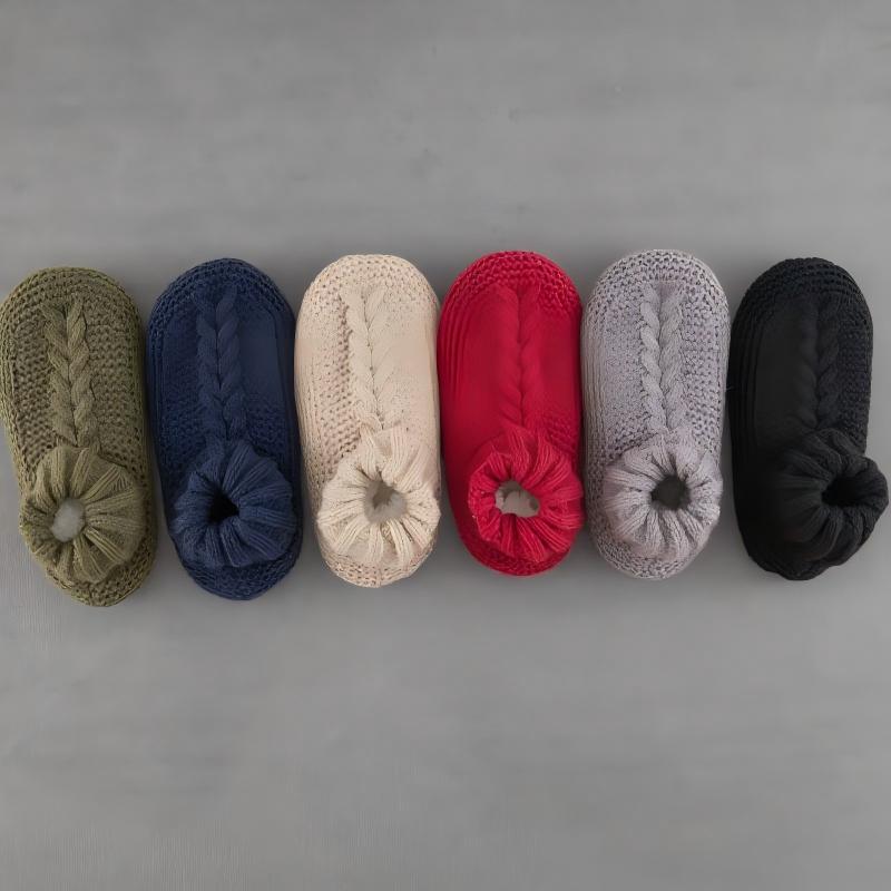 Chaussons homme en maille tricotée — semelle souple