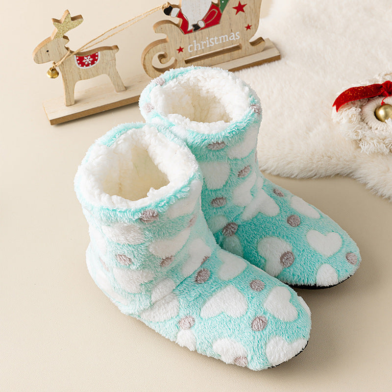 Chaussons chaussettes doublés polaire — semelle antidérapante