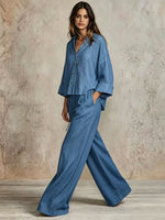 Ensemble 2 pièces — chemise ample et pantalon large