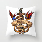 Housse de coussin à motifs marins, esprit méditerranéen — coloris