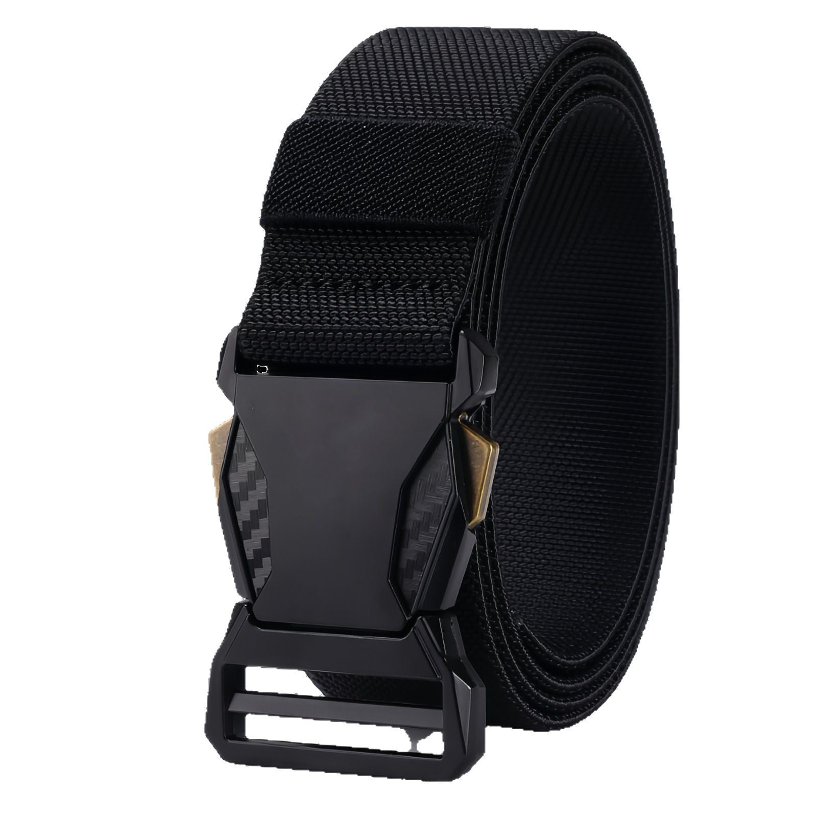 Ceinture homme en toile — boucle à cliquet, longueur ajustable