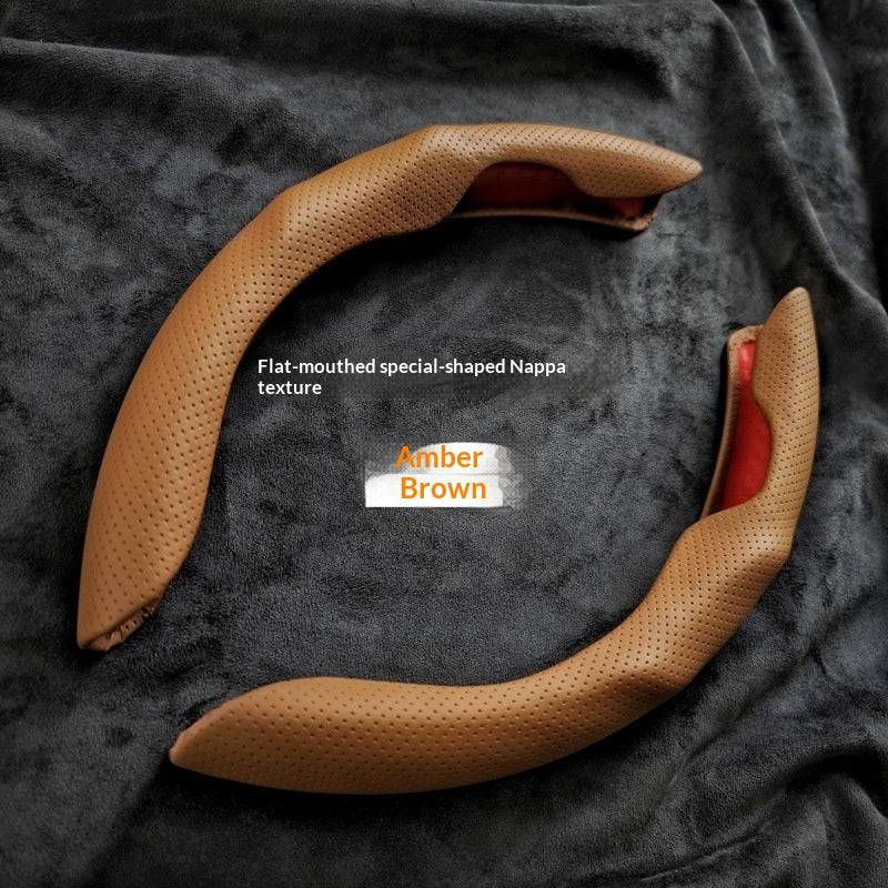Manchons de volant en cuir synthétique grain Nappa