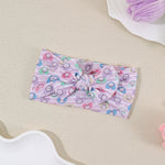 Bandeau bébé à nœud en nylon souple — 16 × 8 cm