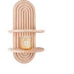 Étagère murale arquée en bois, style bohème