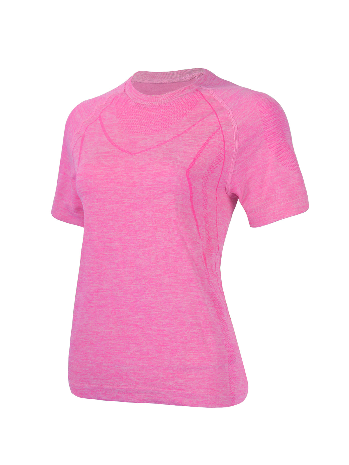 T-shirt de sport sans coutures — maille respirante chinée