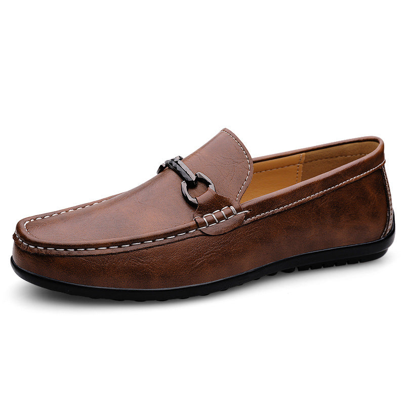 Mocassins homme à mors métallique — semelle souple à picots