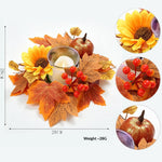 Couronne de photophore en feuillage artificiel — 23 à 32 cm