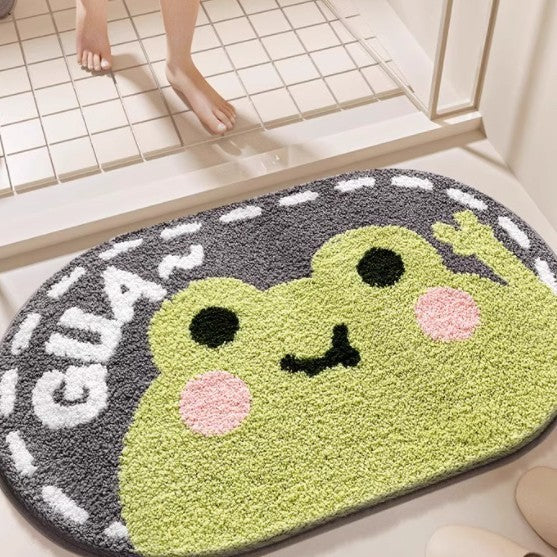 Tapis de bain floqué à motif animalier — coloris