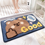 Tapis de bain floqué à motif animalier