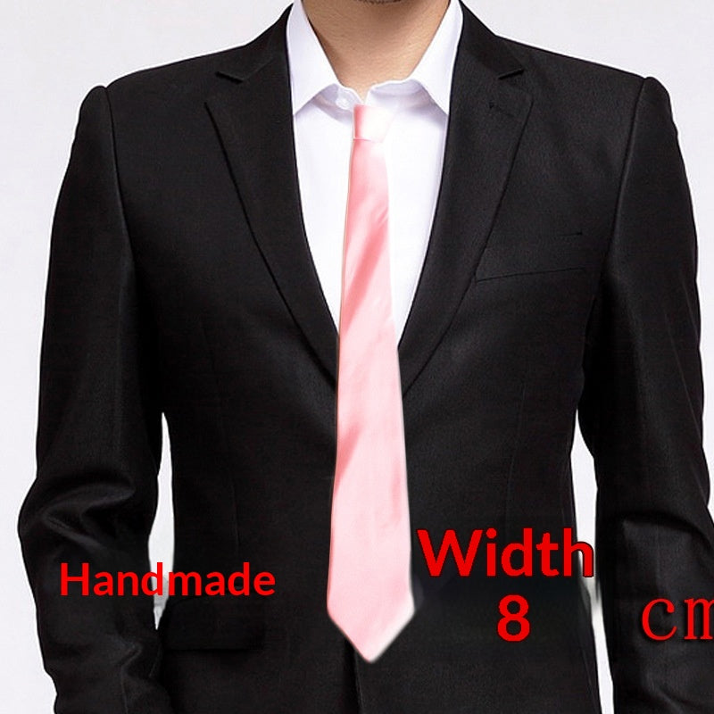 Cravate homme 8 cm — nouage main, coloris unis — coloris