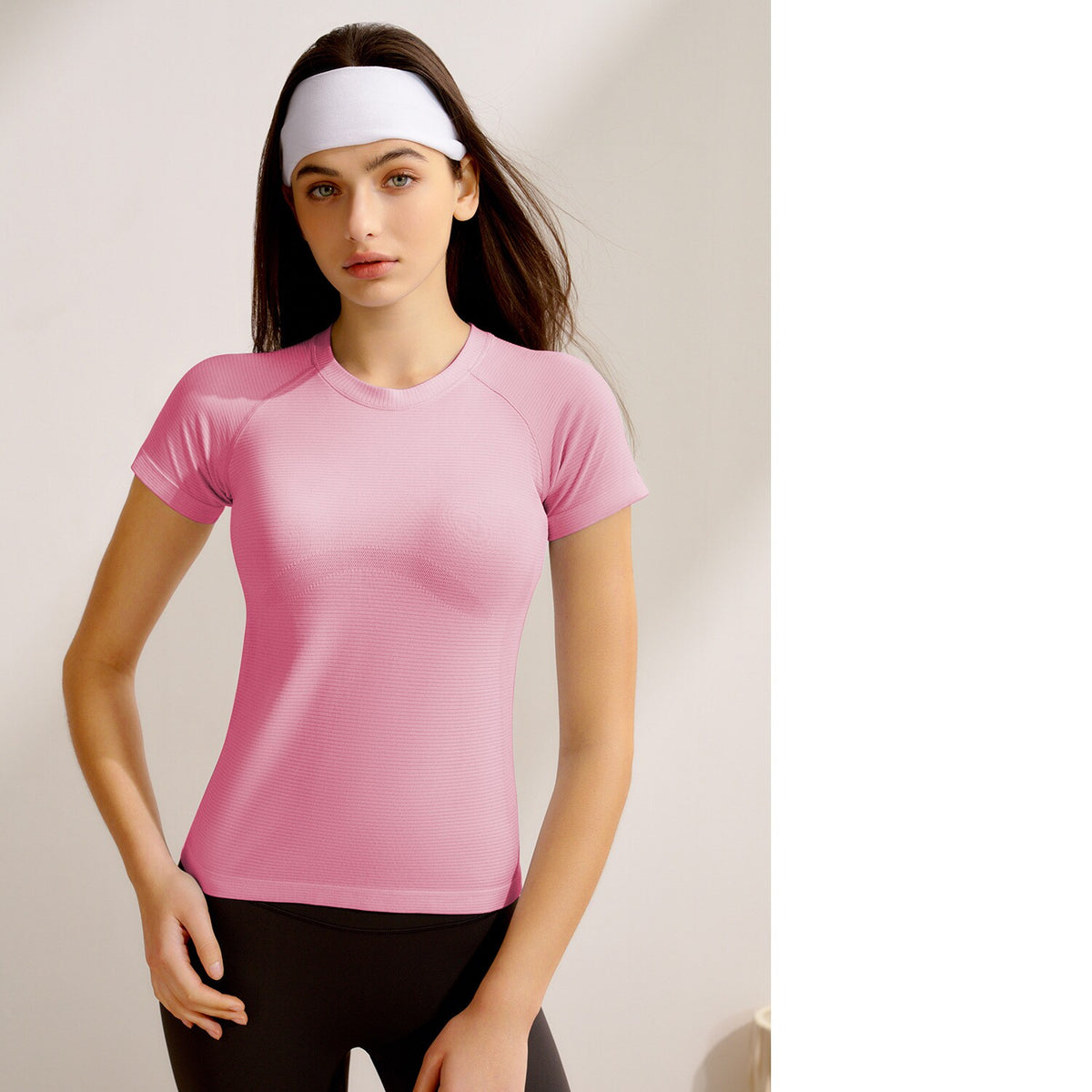 T-shirt de sport ajusté à manches raglan — maille fine — coloris