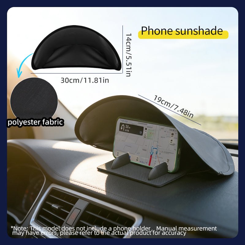 Visière pare-soleil pour téléphone, à poser sur le tableau de bord