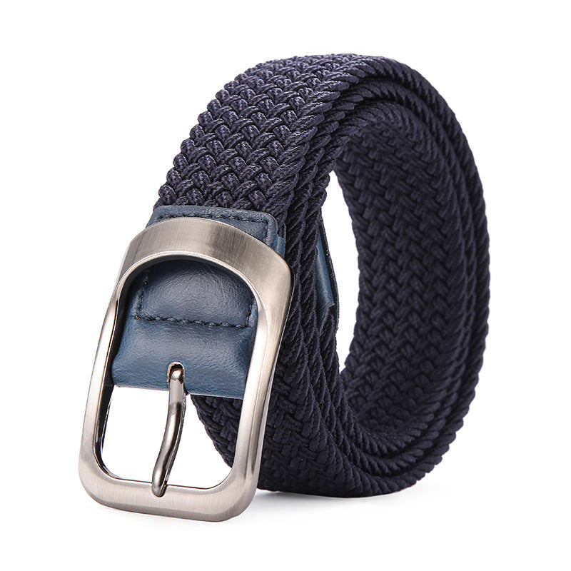 Ceinture tressée élastique homme à boucle ardillon