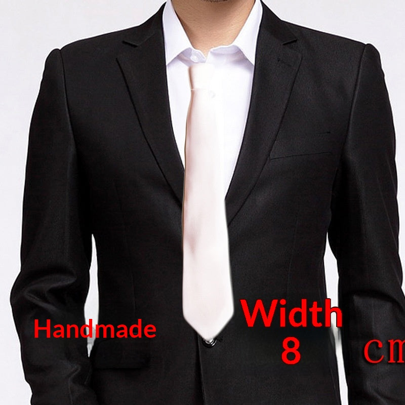 Cravate homme 8 cm — nouage main, coloris unis — coloris