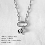 Collier lettre à personnaliser — initiale A à Z, acier inoxydable inaltérable