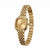 Montre femme coussin à bracelet acier fin