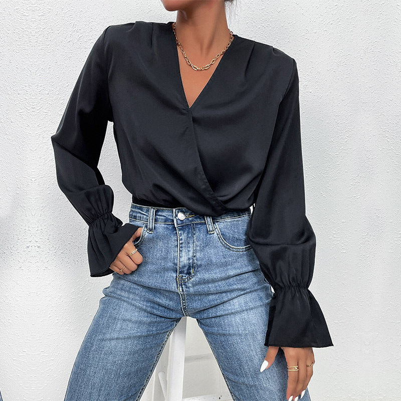 Combinaison pantalon à manches évasées — une pièce