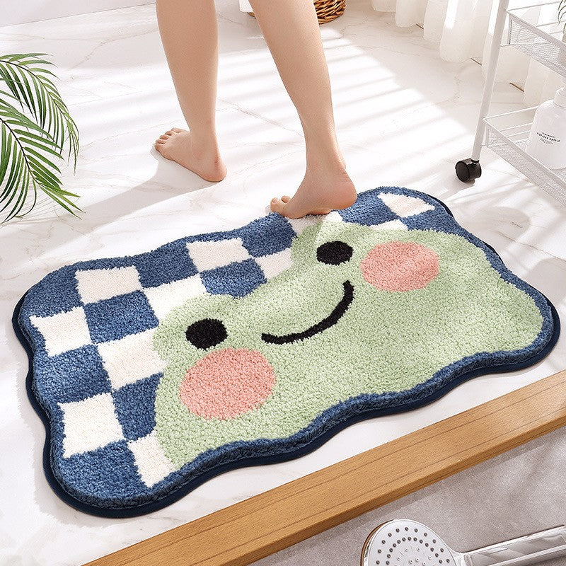 Tapis de bain floqué à motif animalier — coloris