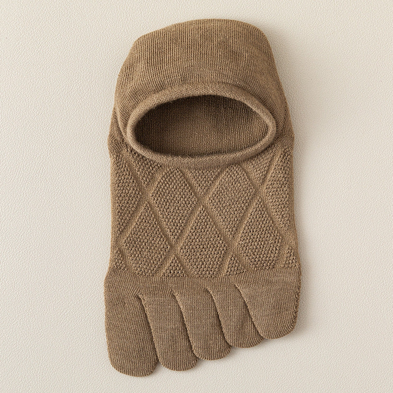 Socquettes invisibles à cinq doigts en coton — homme — coloris