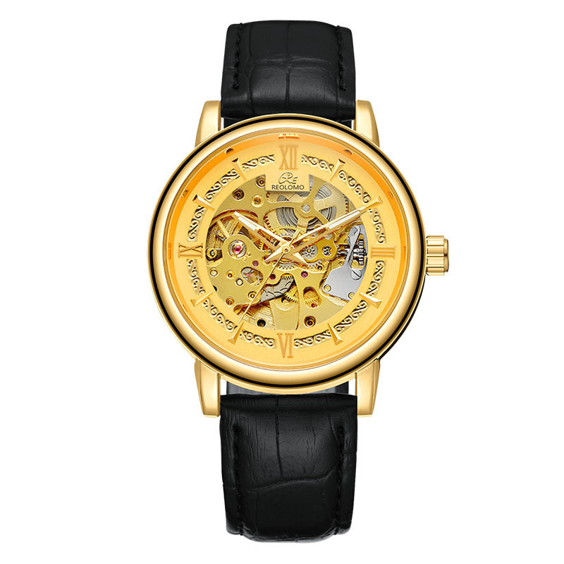 Montre mécanique à remontage manuel, cadran squelette — coloris