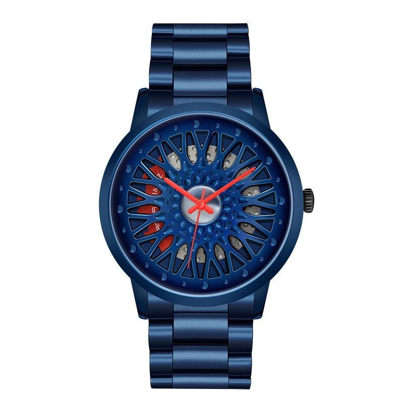 Montre homme à cadran jante ajourée