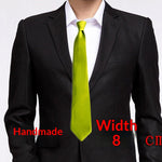 Cravate homme 8 cm — nouage main, coloris unis — coloris