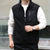 Gilet sherpa homme sans manches — zippé, poche poitrine