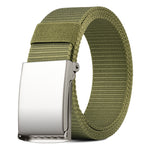 Ceinture mixte en sangle nylon, boucle à cliquet — coloris