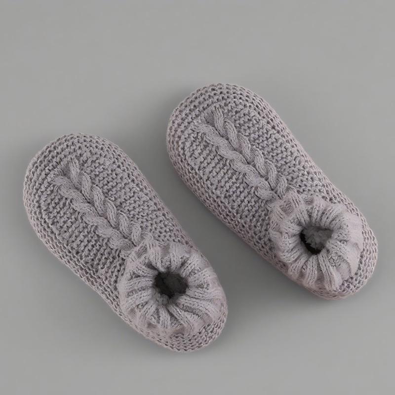 Chaussons homme en maille tricotée — semelle souple — coloris