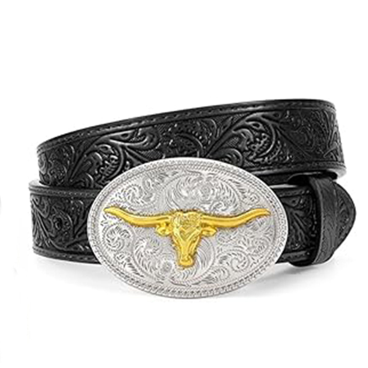 Ceinture enfant western à boucle gravée