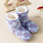 Chaussons chaussettes doublés polaire — semelle antidérapante