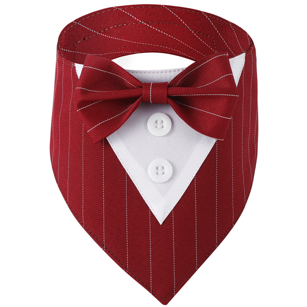 Bandana chien façon smoking — nœud papillon amovible — coloris
