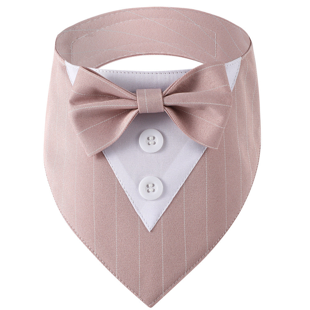 Bandana chien façon smoking — nœud papillon amovible — coloris