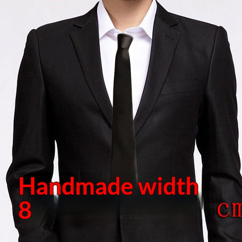 Cravate homme 8 cm — nouage main, coloris unis