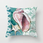 Housse de coussin à motifs marins, esprit méditerranéen — coloris